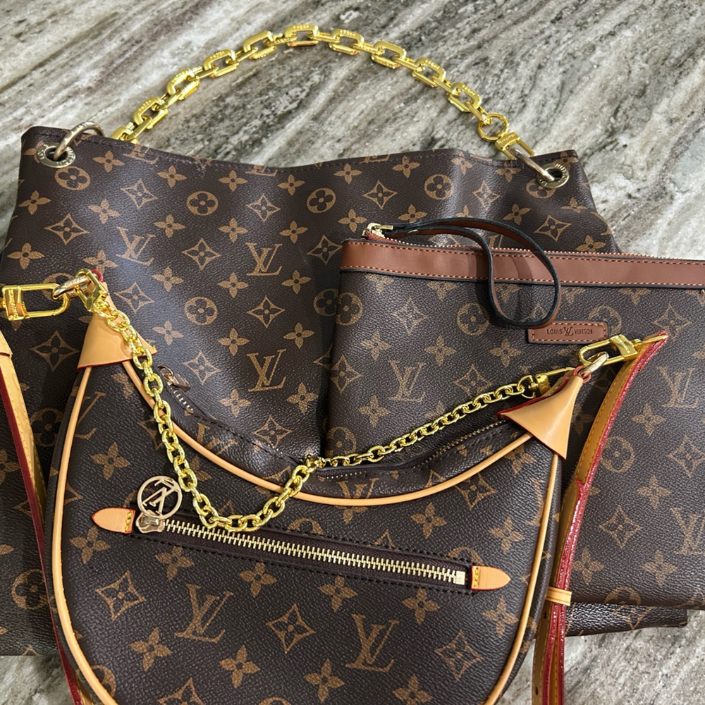 PURSE-LOT OF 3- NEW MONOGRAMMED